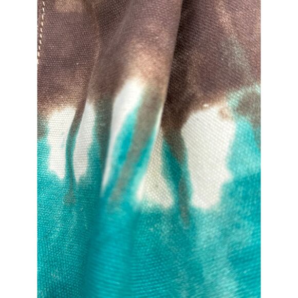 Axcess by Liz Claiborne Tie-Dye Backpack Purse Canvas & Faux Leather Trim - Picture 6 of 6